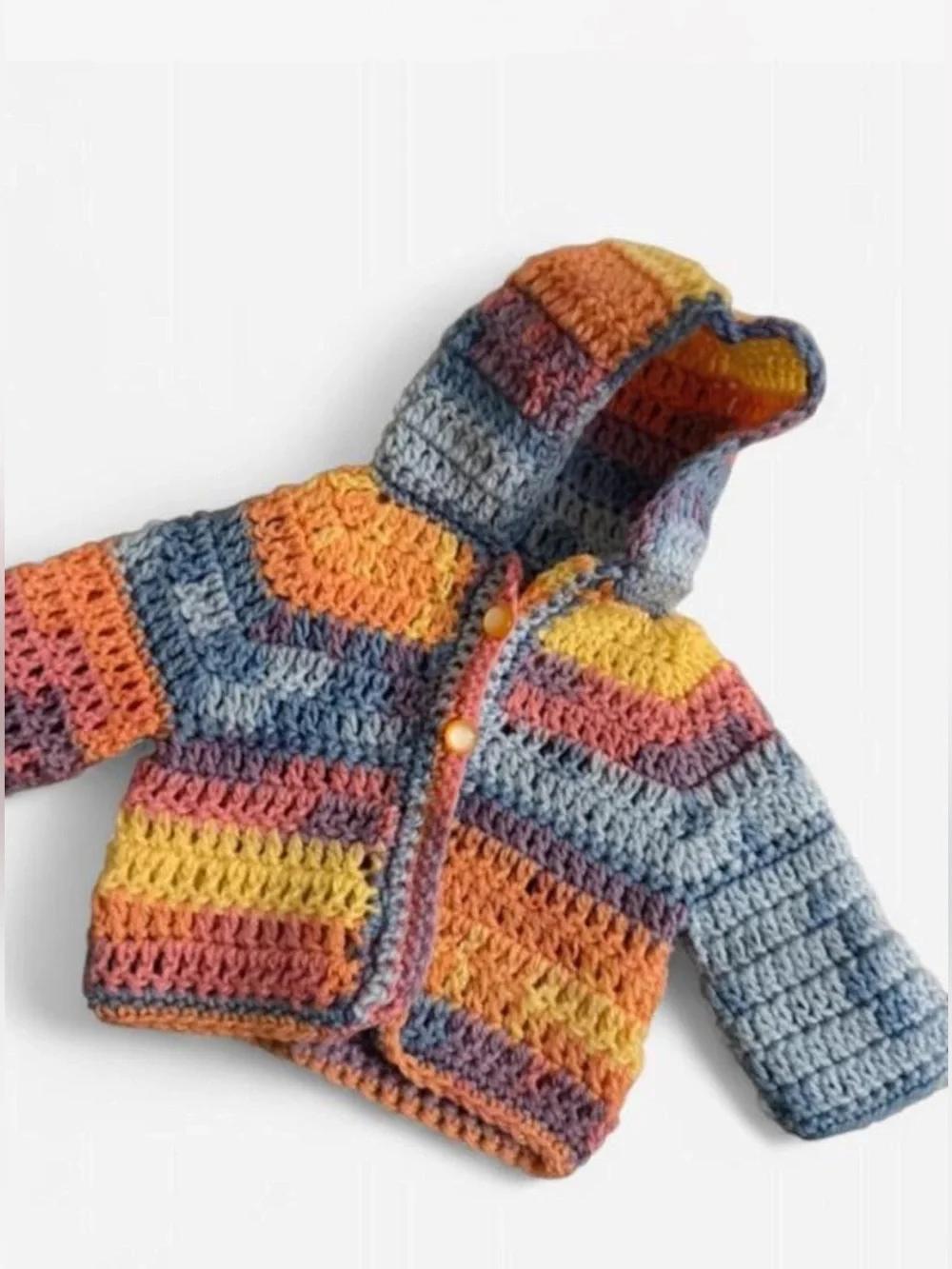 Handmade Crochet Multicolor Lynette Newborn Blanket Set
